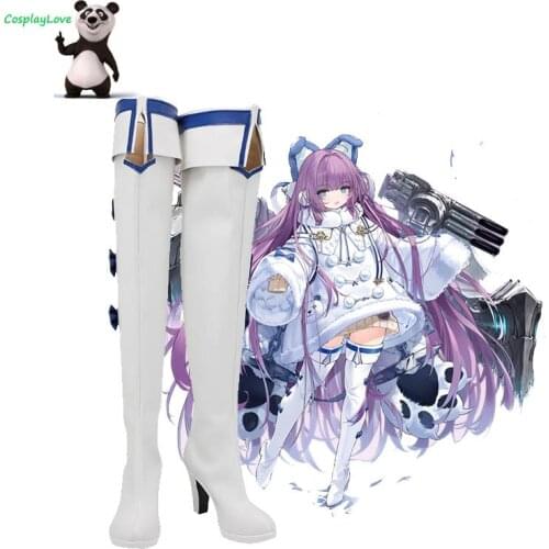 CosplayLove Azur Lane Tashkent White Shoes Cosplay Long Boots Leather Custom Hand Made