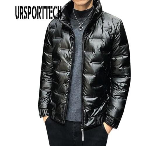 URSPORTTECH New Quality Down Jacket Men Winter Thick Warm 80% White Duck Down Hooded Man Coat Jaqueta Masculino Chaqueta Hombre