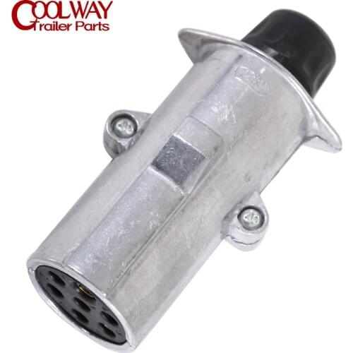 7 Pin 24V Metal Towing Towbar Trailer Truck RV Plug Wire Harness Electrical Quick Converter Adapter Camper Caravan Accessories
