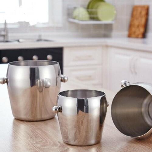 1pcs Wine Chiller Stainless Steel Rust-proof 3 Styles Single Layer Beer Chiller for Bar Ice Bucket Wine Champagne Bottle Chiller