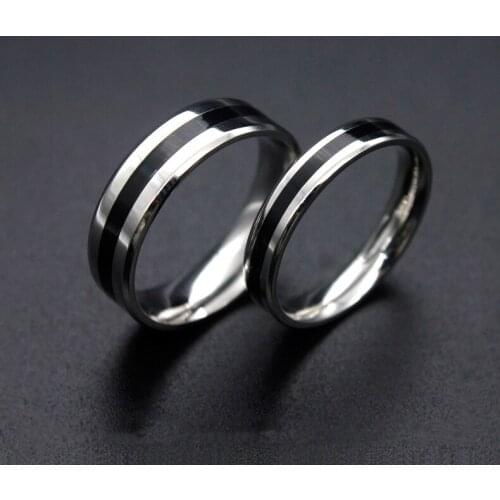 Fashion Titanium Steel Ring Simple Couple Pair Ring Stainless Steel Ring Popular Hot Sale