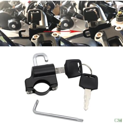 Anti-theft Helmet Lock Security Portable7/8''22mm fit Honda Yamaha Bicycle lock Motorcycle Handlebar Lock motorcycle accessories