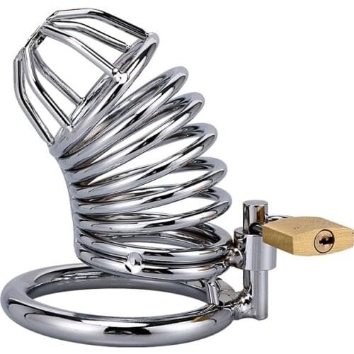 40/45/50mm Lockable Penis Lock Metal Chastity Cage Men Penis Rings Stainless Steel Cock Lock Belt Men Adult Games Sex Toys