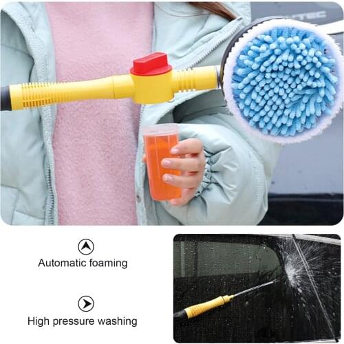 Chenille Microfiber Wash Mop Soap Dispensing Cleaner for Car