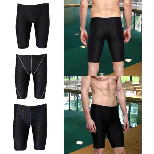Swim Shorts Man Swim Shorts Trunks Elastic For Swimming Diving Slim Tight Double Layer In Front File Men Swim Shorts