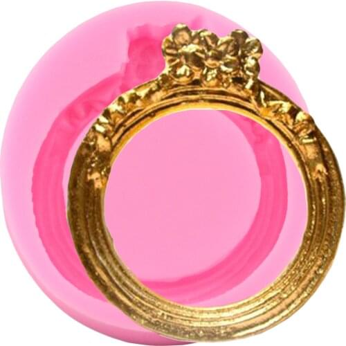 Flower Frame Cake Border Silicone Mold Rings Cupcake Topper Fondant Wedding Cake Decorating Tools Candy Chocolate Gumpaste Molds