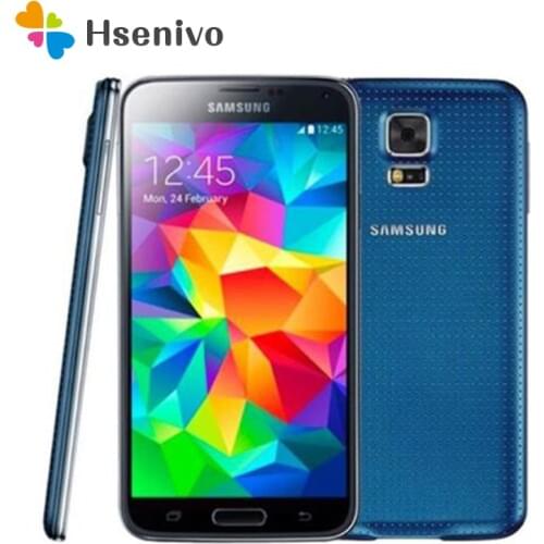 Unlocked Original Samsung Galaxy S5 Mobile Phone I9600 G900F cellphone 5.1inch WIFI GPS 16MP Camera GPS phone Free shipping
