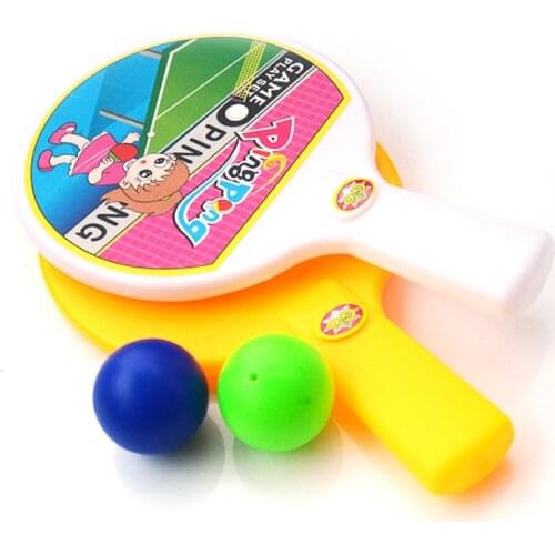 Table Tennis Racket Toy Kids Sports Kindergarten Portable Ping Pong Bats With 2 Balls Parent-child Interactive Toys Children