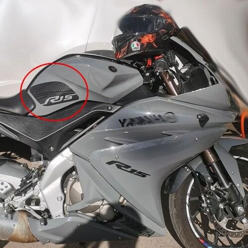 Motorcycle Fuel Tank Anti-slip Sticker 3M For YAMAHA R15 Tank Traction Pads YZF Side Gas Knee Grip Protector 3D R 15 Accessories