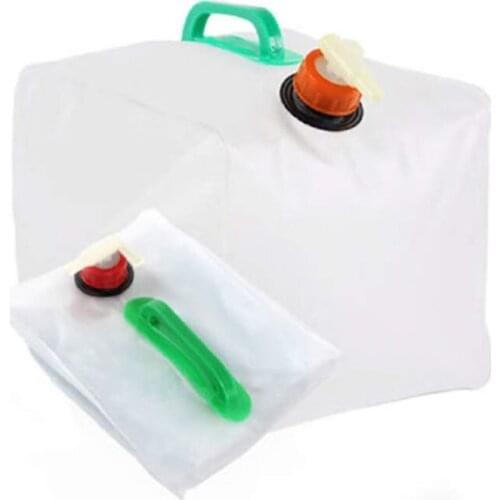 Outdoor camping portable water bag 20LPVC folding bucket washing car bucket emergency bucket plastic water bottle