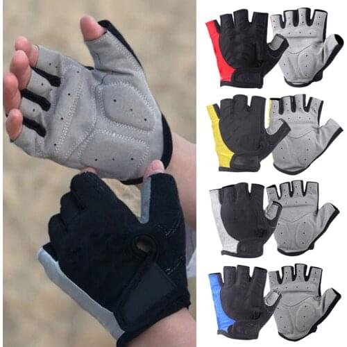 Cycling Gloves Breathable Gel Road Mountain Bike Riding Anti-Slip Half Finger Glove for Fitness Cycling Training Outdoor Sports