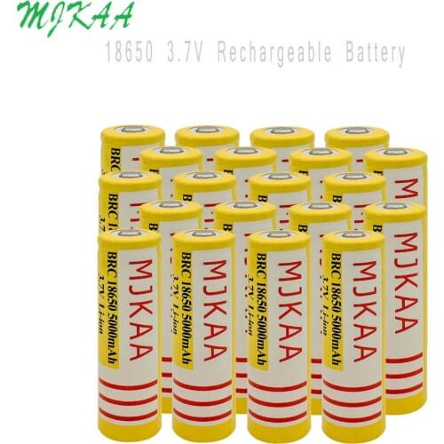 High Quality 18650 3.7V 5000mAh MJKAA Lithium Li-ion Rechargeable Battery Large Capacity T6 Flashlight Source Headlamp