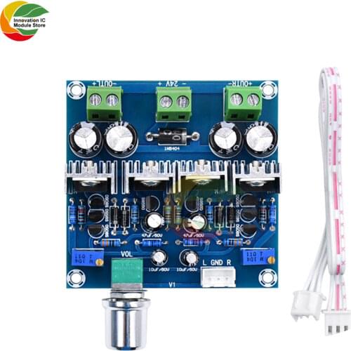 XH-A851 TIP41C TIP42C Dual Channel Class A Analog Amplifer Module 15W x 2 Audio Digital Amplifier Board DC 24V