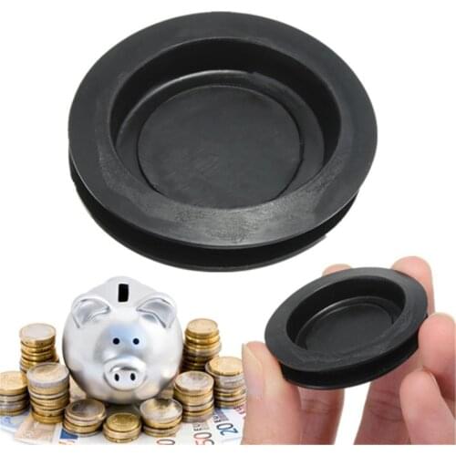 1/2/5/10pcs New Plastic Money Saving Box Piggy Bank Closure Plug Stopper Cover Black