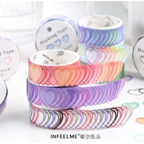 100 pcs /Roll Seperate Love Heart Decorative Stickers Notebook Album Decoration