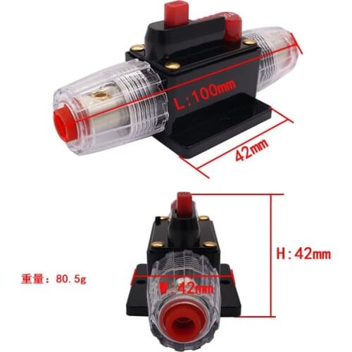 150/100/50/30/20/40/60/80A 12V Car Truck Audio modification Stereo Amplifier Circuit Breaker Automatic Reset Fuse Holder Switch
