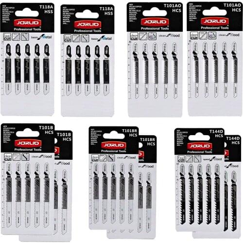 50Pcs Jigsaw Blade HCS T-Shank Curve Cutting Kits for Wood Plastic Woodworking Tools Cutting