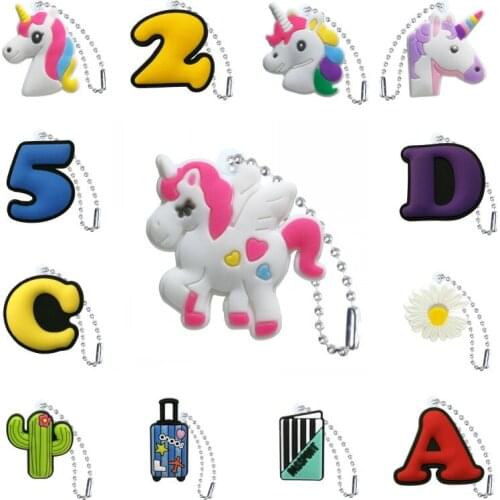 500pcs wholesale PVC Keychain Cartoon Figure Metal Ball Chain Key Chain Ball chain Christmas Gift Charms Trinket