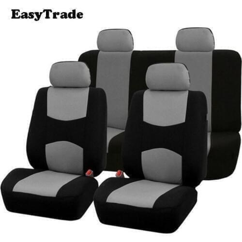 9PCS Universal Fabric Full Set Car Seat Cover Protector Cushion For Mitsubishi Outlander 2013-2019 Accessories Car Styling