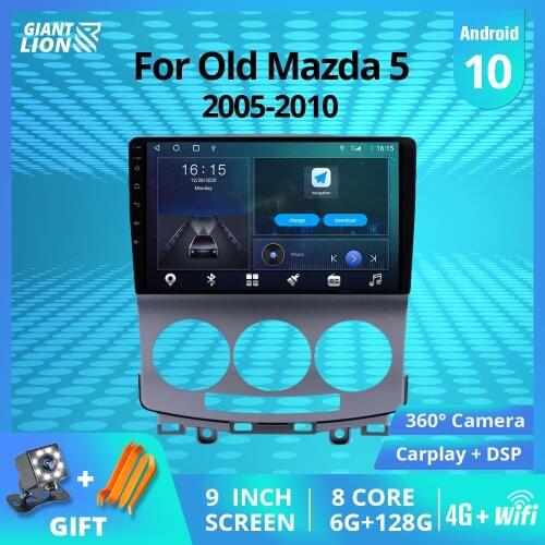 2DIN Android 10.0 Car Radio For Old Mazda 5 2005-2010 Stereo Receiver GPS Navigation Auto Radio DSP Car Radio With Screen IGO