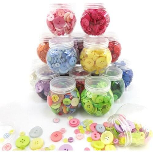 Color Bottled Handmade DIY Buttons Childrens Buttons Kindergarten Manual Paste Painting Materials Clothing Accessories Buttons