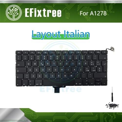 Italian For Macbook Pro 13'' A1278 Keyboard Screw Screwdriver Replacement Layout 2009 2010 2011 2012 EMC 2326 2351 2419 2555