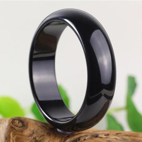 Fine Jewelry Chinas Natural Black Agate Bracelet Chalcedony Bracelet Free Shipping