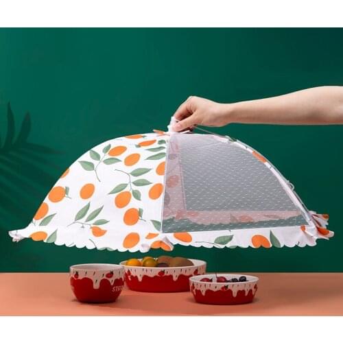 Creative Foldable Table Food Cover Kitchen Cooking Tools Umbrella Style Anti Fly Mosquito Cover Lace Table Home Kitchen Using