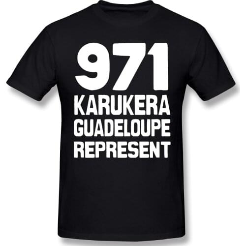 971 Karukera Guadeloupe Represent Essential Mens Basic Short Sleeve T-Shirt Casual R330 Tees USA Size