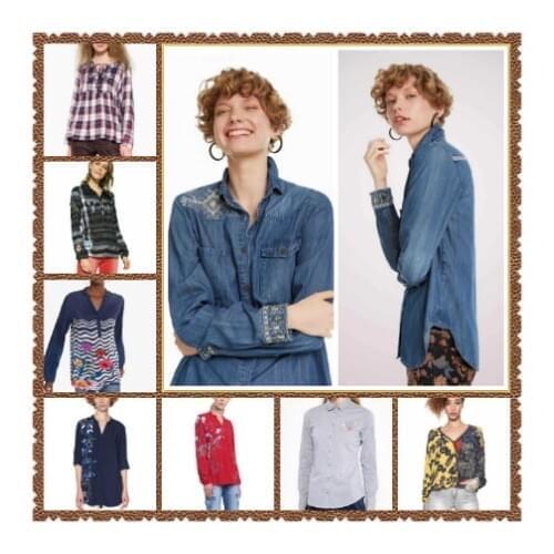 Several womens shirts printed in deg, Spain, NEW
