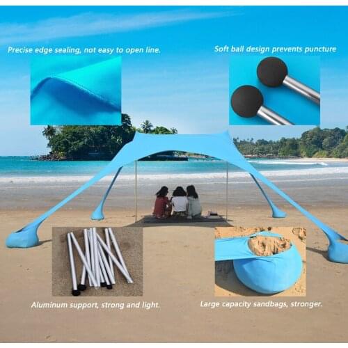 New High Elasticity Oxford Fabric Couple Family Waterproof Beach Outdoor Party Catering Rest Sunscreen Sunshade Tent Canopy