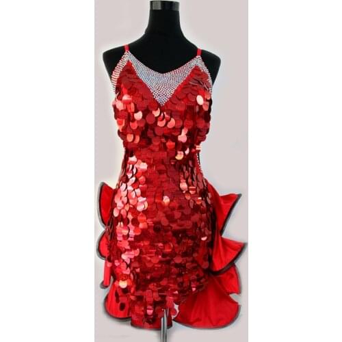 New style latin dance costume sexy sequins spandex latin dance competition dress for women child latin dance dresses S-4XL F32