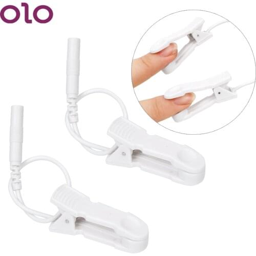 OLO 1 Pair Nipple Clip Clitoris Clip Electric Shock Attachment Stimulate Medical Sex Toys Breast Massager Sex Toys For Women