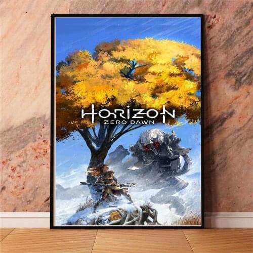 Zero Dawn Game Artwork Posters and Prints Wall art Decorative Picture Canvas Painting For Living Room Home Decor frame