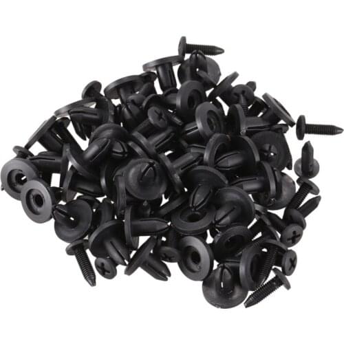 50pcs 6mm Plastic Push Type Rivet Bumper Pin Clips