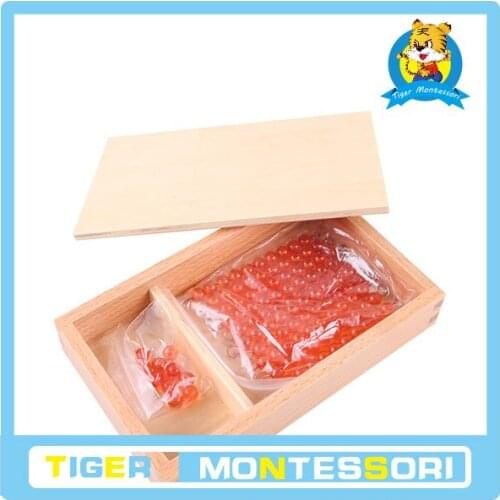 Professional montessori material wooden educational toy mathematics Bead Bars for Ten Board with Box