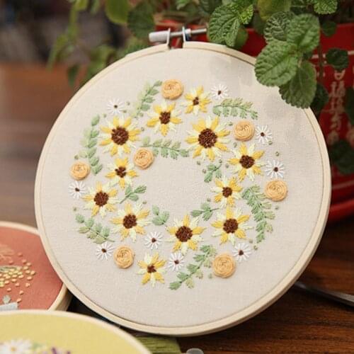 Beautiful Flowers Pattern Cross Stitch Material Package Practical Handcraft Embroidered Materials DIY Embroidery Needlework Kits