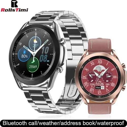 Rollstimi Fitness Smart Watch Men Lady Sports SmartWatch Pedometer Round Touch Screen Bluetooth wristband for IOS And Android