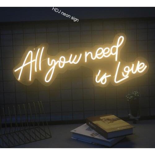 Custom Neon Light Letters All you need is love Room Decor Decorative Letters