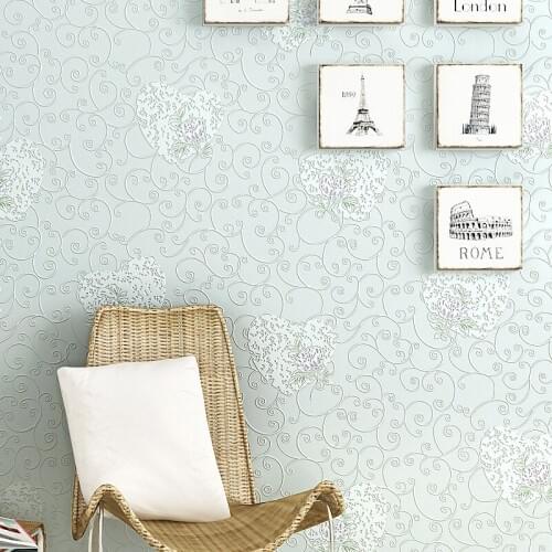Wellyu Simple three-dimensional heart-shaped wallpaper warm wedding bedroom living room childrens room full of wallpape