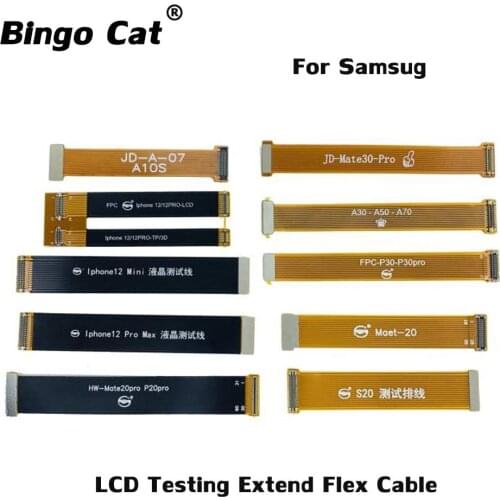 LCD Screen Test Extended Flex Cable Testing Ribbon For Samsung Galaxy S20 S10 S8 S9 Plus Ultra Note 8 9Mobile Phone Flex Cable