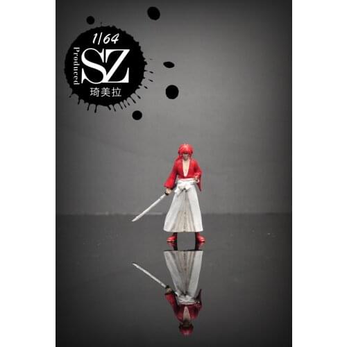 1:64 Resin Die-cast Movie Character Japanese Samurai Doll Model Car Scene Decoration Collection Decoration Toy