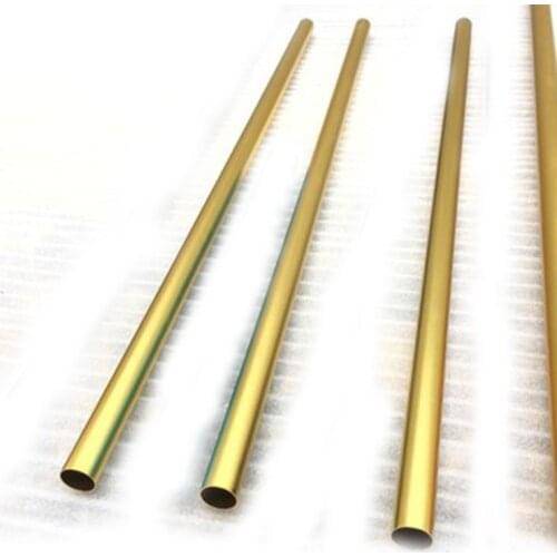 1Pcs 4mm-14mm inside diameter custom made Oxidation Aluminum tube hollow pipe duct vessel 300mm L 15mm OD yellow