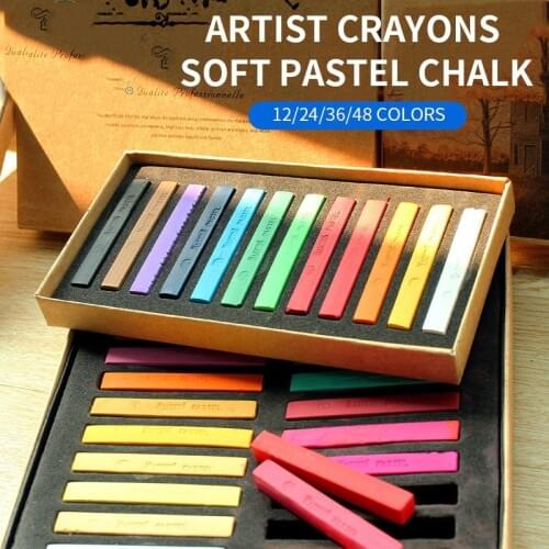 12/24/36/48 Colors Painting Crayons Soft Pastel Art Drawing Set Chalk Color Crayon Brush Stationery