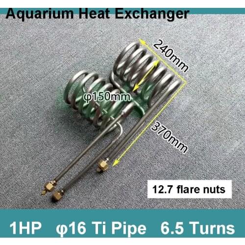1HP titanium tube evaporator, seafood pond, fishpond, fish tank, refrigeration titanium tube (6.5 circles)