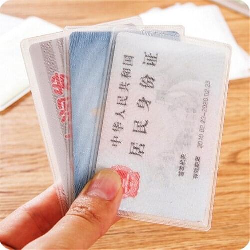 20Pcs Waterproof Travel Ticket Holders Protect Bags Transparent Frosted PVC Business ID Cards Note Covers Holder Cases