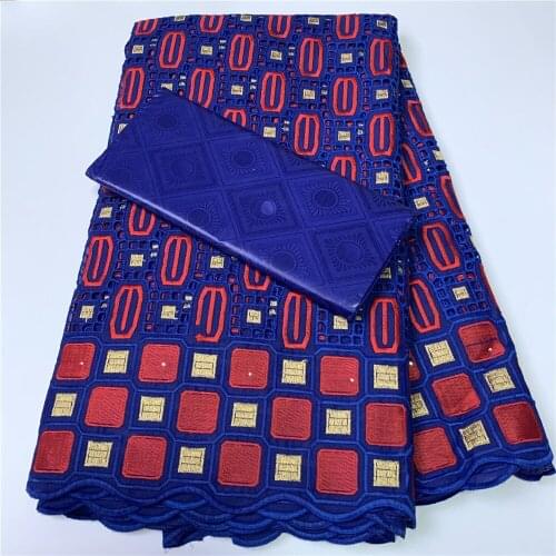 2021 2.5 +2.5 Yards Latest Bazin Brocade New Female And Embroidered Lace Dubai Swiss Prom Dresses Wedding Damask Fabric Cotton