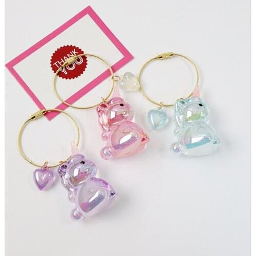 2021 Cute Unicorn Pony Keychain Cartoon Couple Lovers Bag Ornament Car Key Chain Lanyard Child Toy INS Kawaii Girl Gift D712