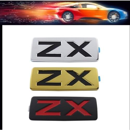 3D Premium ZX car Engine Hood Fender trunk Tail Rear Nameplate Decal Emblem Badge Sticker for Land Cruiser 200 LC200 FJ200 ZX