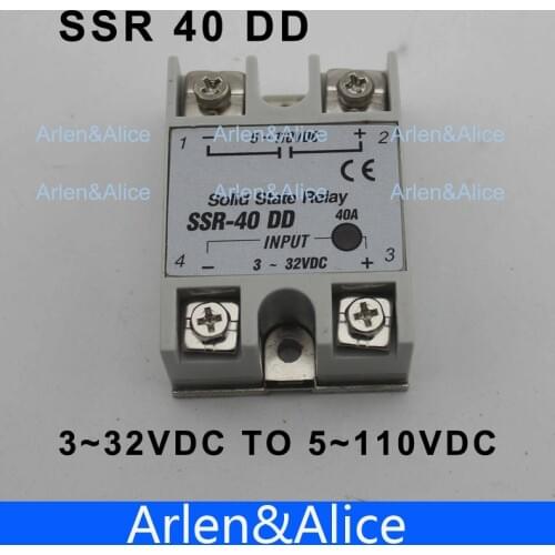 40DD SSR input 3~32VDC load 5~110VDC DC single phase DC solid state relay